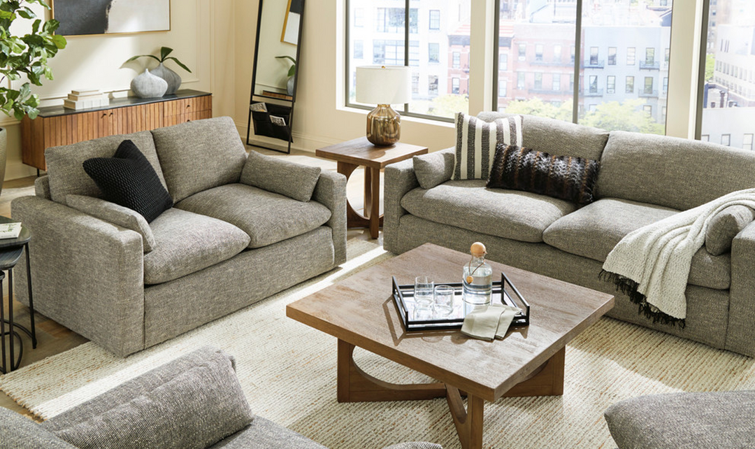 Modern Heritage Dramatic Granite Fabric Living Room set