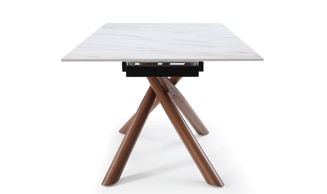 ESF Acquire 4-Seater Extendable Dining Table Set w/ Edito Fabric Chair