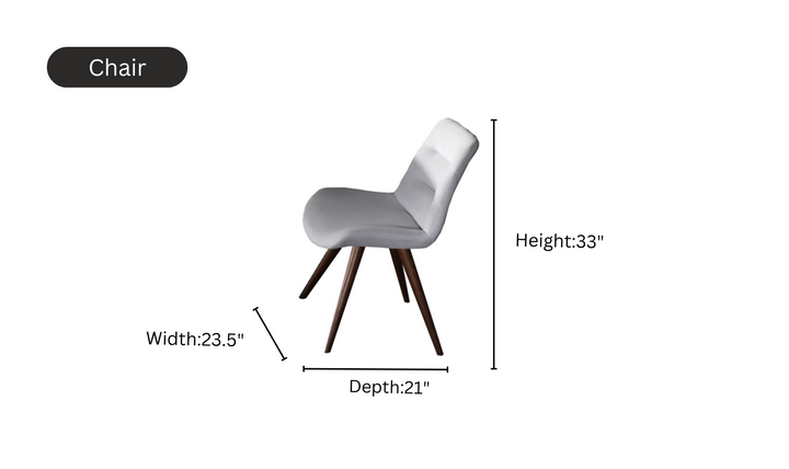ESF Acquire 4-Seater Extendable Dining Table Set w/ Edito Fabric Chair