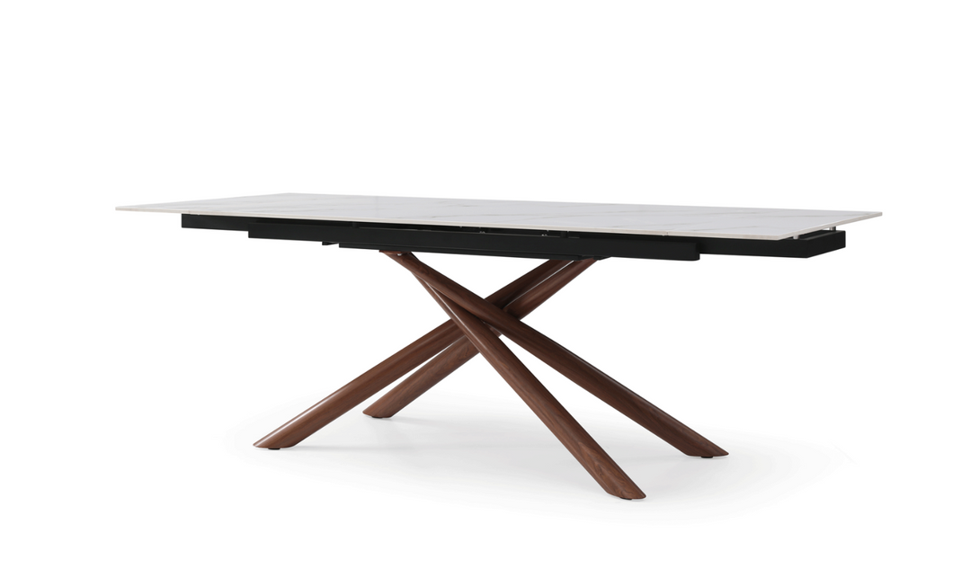 ESF Acquire 4-Seater Extendable Dining Table Set w/ Edito Fabric Chair