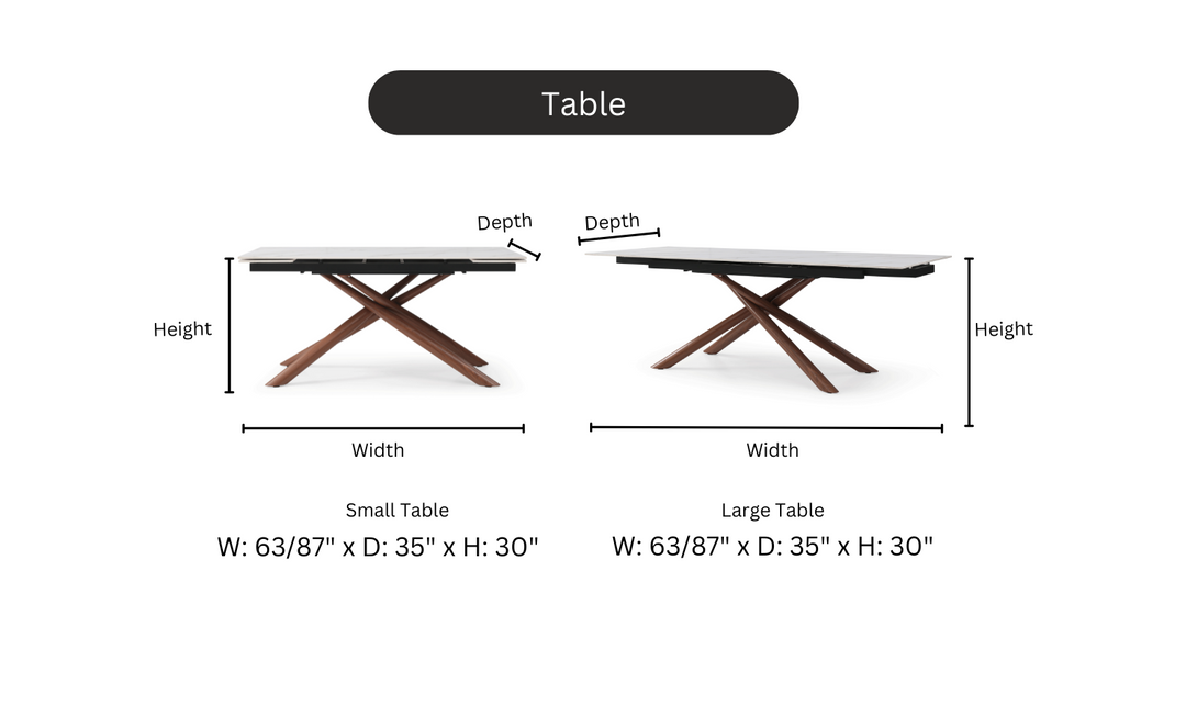 ESF Acquire 4-Seater Extendable Dining Table Set w/ Edito Fabric Chair