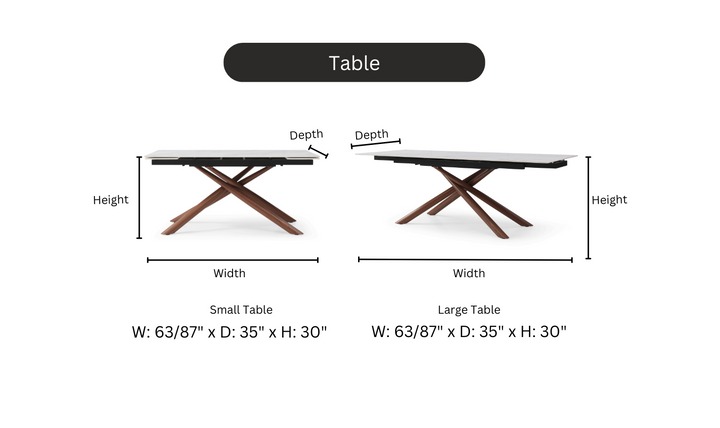 ESF Acquire 4-Seater Extendable Dining Table Set w/ Edito Fabric Chair