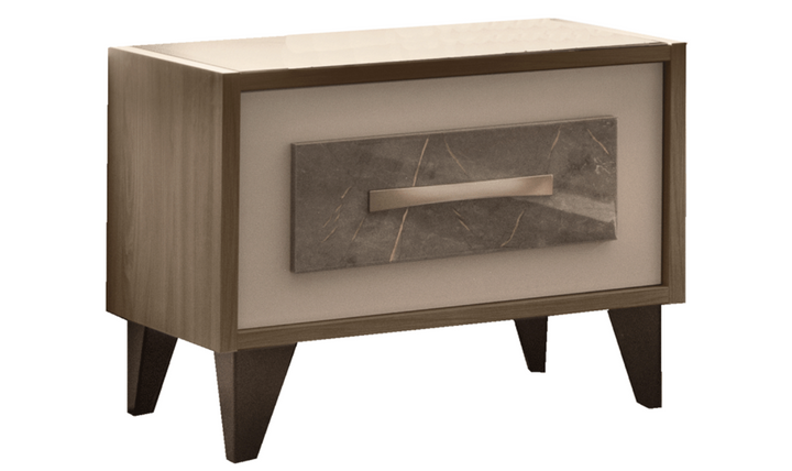 ESF Furniture Arredo Ambra Single Drawer Nightstand in Brown-Jennifer Furniture