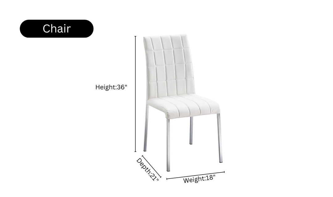 ESF Italia Amarilla 4-Seater Extendable Dining Table Set in White