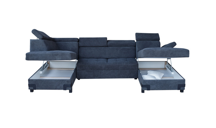 ESF Italia Gardemarin U-Shaped Sectional Sleeper Sofa with Two Storage Units