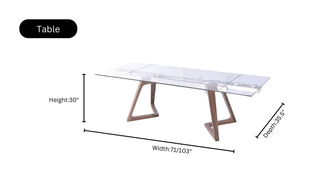 ESF Italia Optimum Extendable Brown Dining Table Set (Dining Table + Dining Chairs)