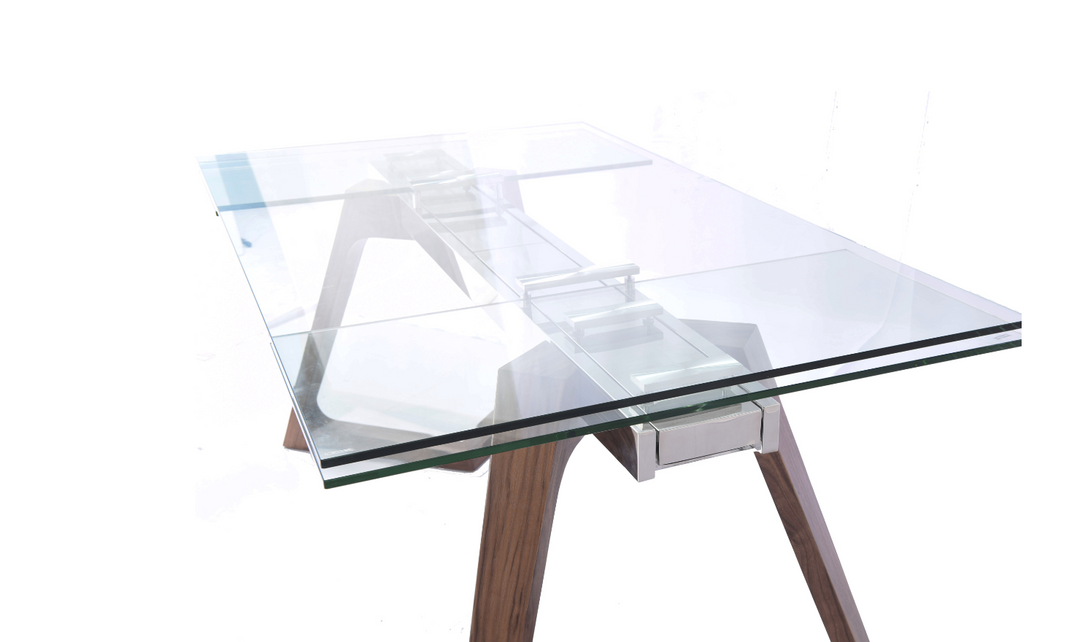 ESF Italia Optimum Extendable Brown Dining Table Set (Dining Table + Dining Chairs)