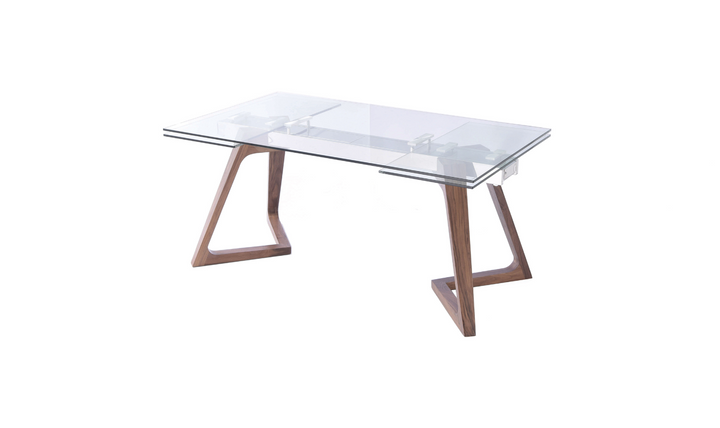 ESF Italia Optimum Extendable Brown Dining Table Set (Dining Table + Dining Chairs)