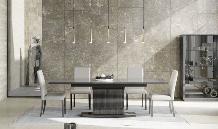 ESF Italia Vulcano Gray Dining Room Set With Extendable Table