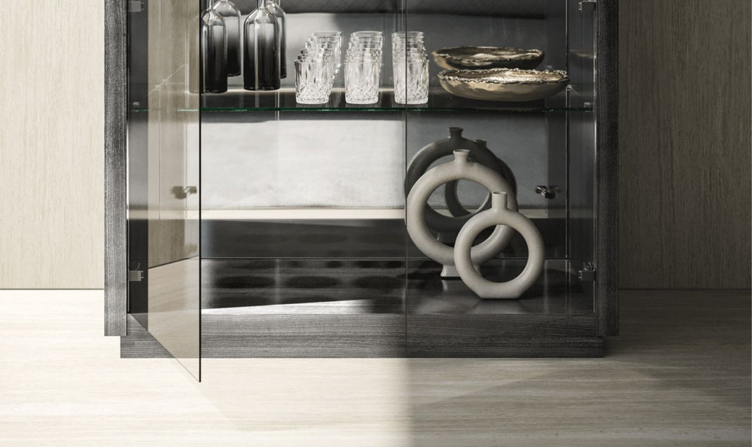 ESF Italia Vulcano Gray Dining Room Set With Extendable Table