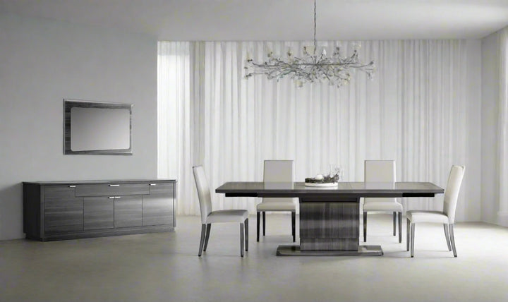 ESF Italia Vulcano Gray Dining Room Set With Extendable Table