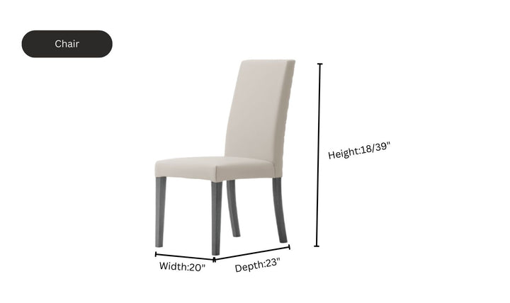 ESF Italia Vulcano Gray Dining Room Set With Extendable Table