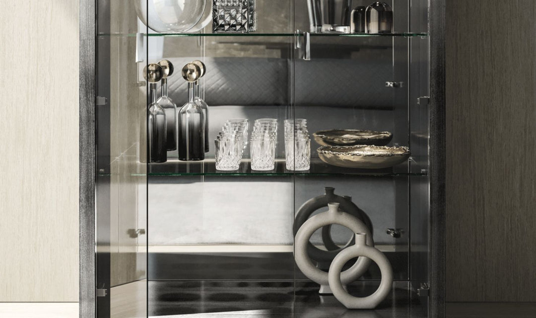 ESF Italia Vulcano Gray Dining Room Set With Extendable Table