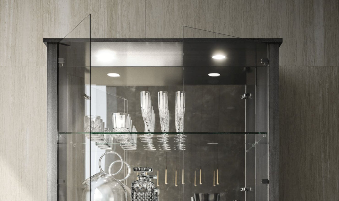 ESF Italia Vulcano Gray Dining Room Set With Extendable Table