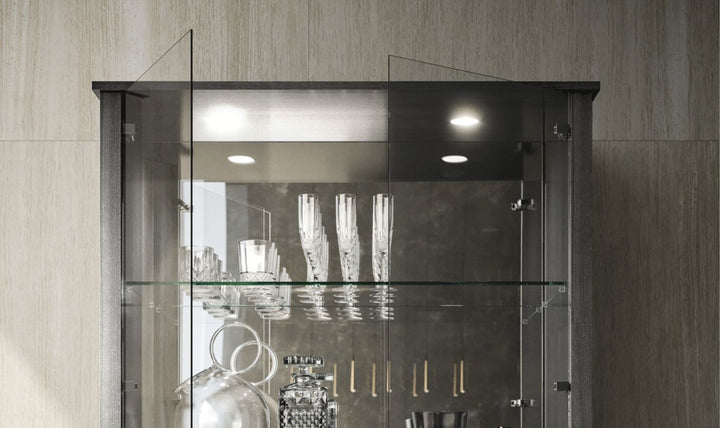 ESF Italia Vulcano Gray Dining Room Set With Extendable Table