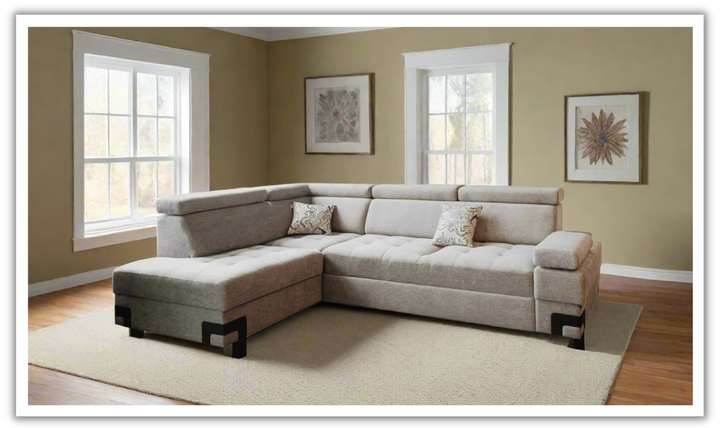 ESF Furniture Garda 3-Seater L-Shaped Sectional Sleeper Sofa with Chaise