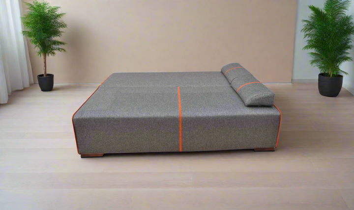 ESF Italia Avenue 2-seater Gray Fabric Sofa Bed With Storage