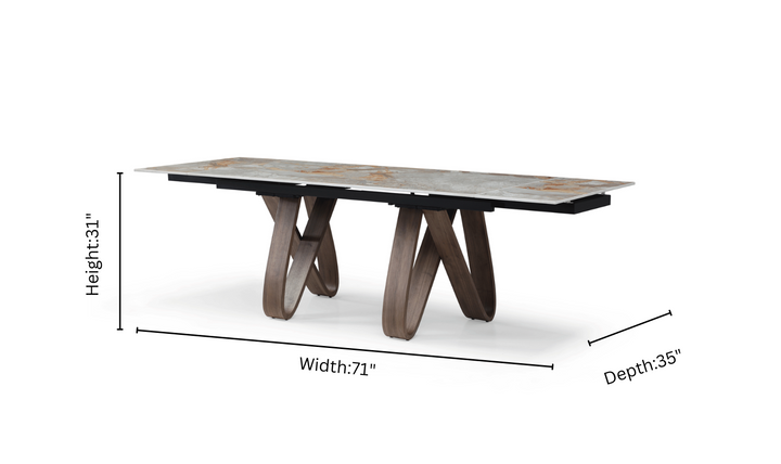 ESF Italia Bruno Dining Set in Brown