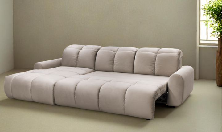 ESF Italia Bullet 3-seater L-shaped Sectional Sofa Bed In Beige