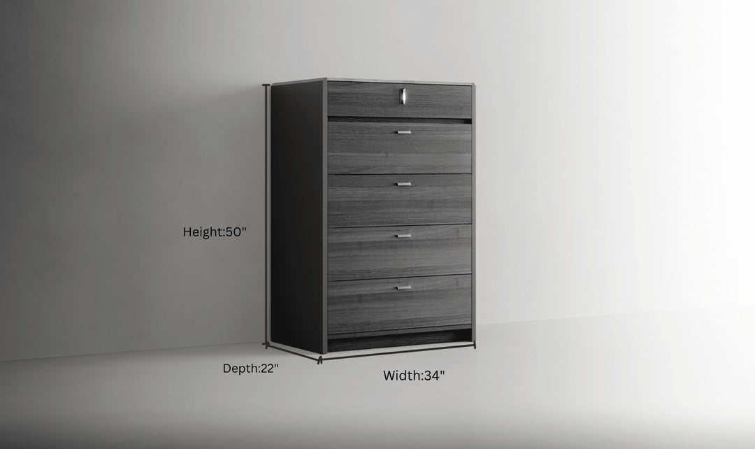 ESF Italia Vulcano (King/Queen) Bedroom Set With High Gloss Finish