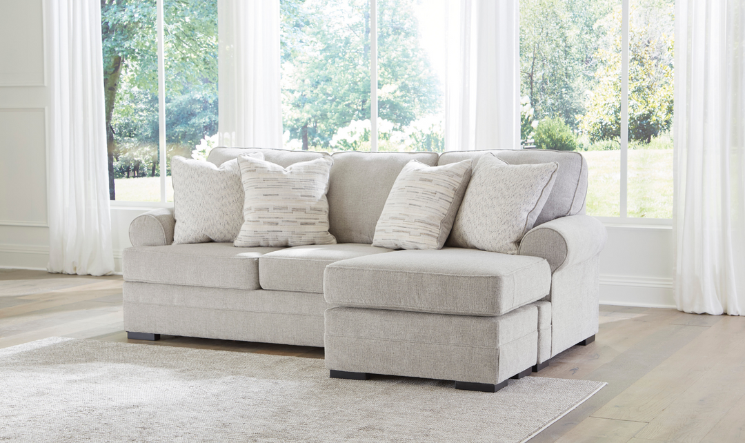 Modern Heritage Eastonbridge Fabric Reversible Sofa Chaise in Fabric