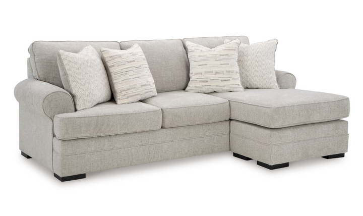 Modern Heritage Eastonbridge Fabric Reversible Sofa Chaise in Fabric