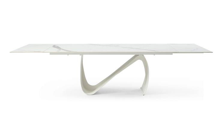 European Ceramic Top Marble Design Extension Dining Table- Jennifer Furniture