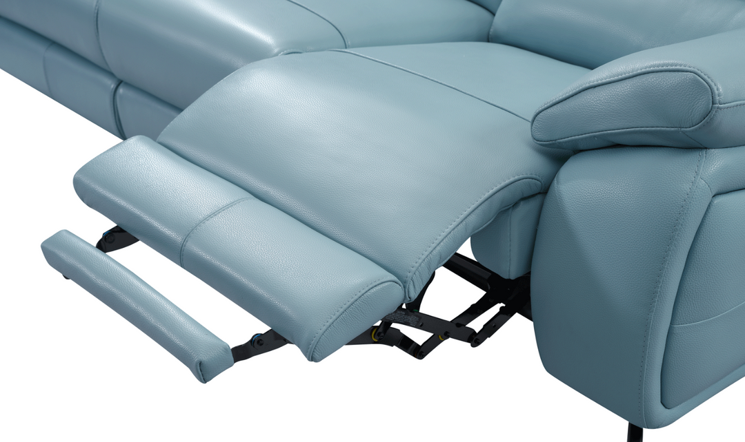 ESF Italia Jake 3 Seater Leather Electric Recliner Sofa with Cushion Arms