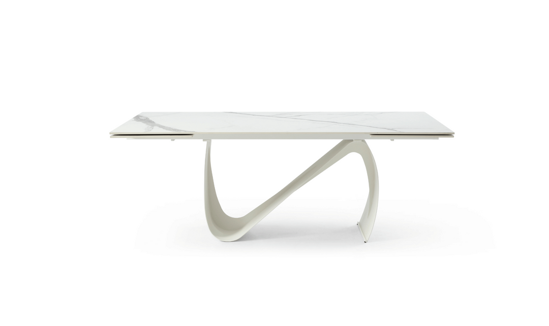 European Ceramic Top Marble Design Extension Dining Table- Jennifer Furniture