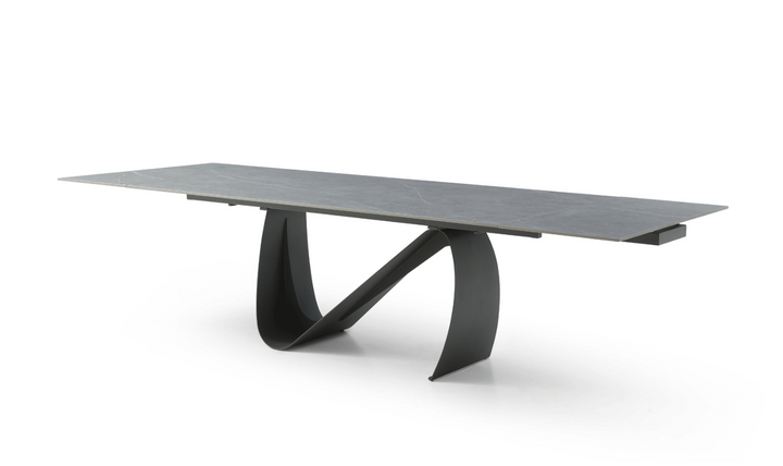 European Ceramic Top Marble Design Extension Dining Table- Jennifer Furniture