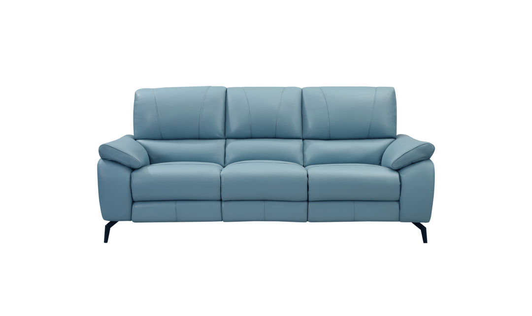 ESF Italia Jake 3 Seater Leather Electric Recliner Sofa with Cushion Arms