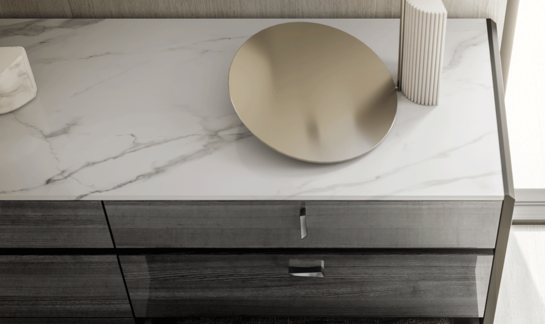 ESF Italia Vulcano (King/Queen) Bedroom Set With High Gloss Finish