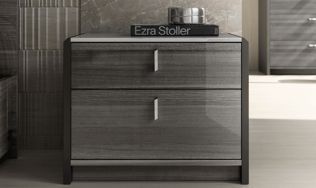 ESF Italia Vulcano (King/Queen) Bedroom Set With High Gloss Finish