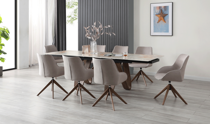 ESF Italia Bruno Extendable Brown Dining Table- Jennifer Furniture