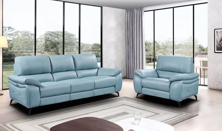 ESF Italia Jake Leather Electric Recliner Living Room Set- Jennifer Furniture