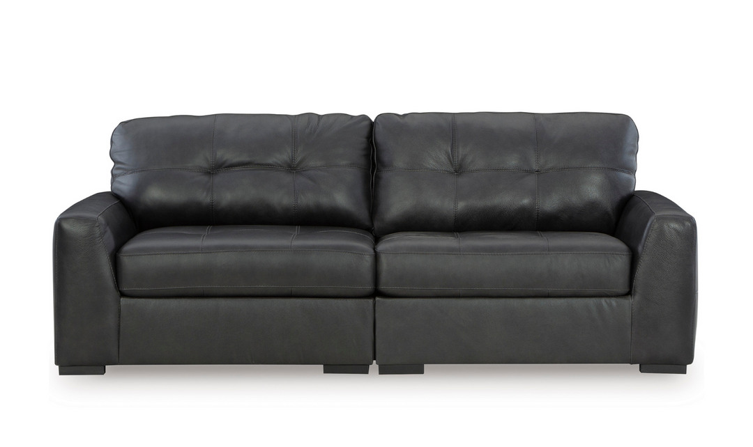 Modern heritage Brindley Pier 2-Piece Leather Sectional Loveseat
