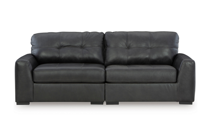 Modern heritage Brindley Pier 2-Piece Leather Sectional Loveseat