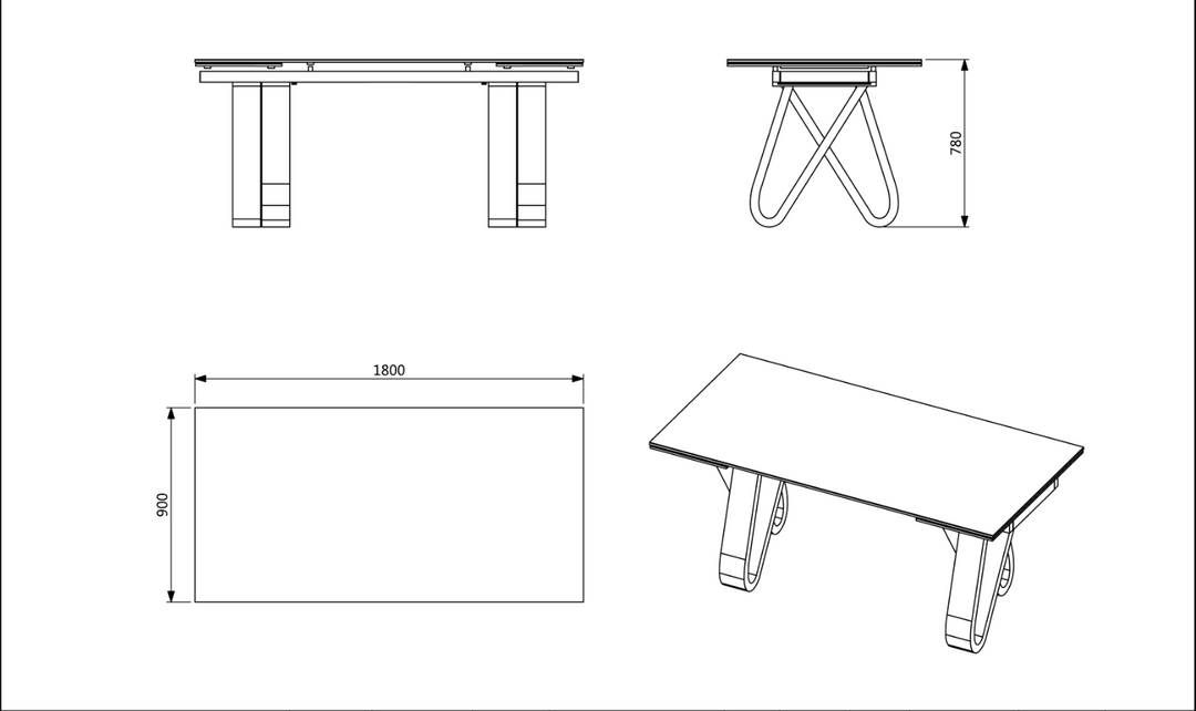 ESF Italia Bruno Extendable Brown Dining Table- Jennifer Furniture