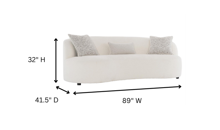 Bernhardt Elle 3-seater Fabric White Sofa with Feather Down Cushions-jennifer furniture