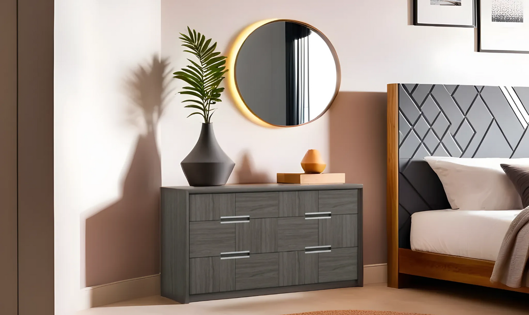 Jennifer Italia Nattier 9-Drawer Dresser in Brown Chestnut Finish-Jennifer Furniture
