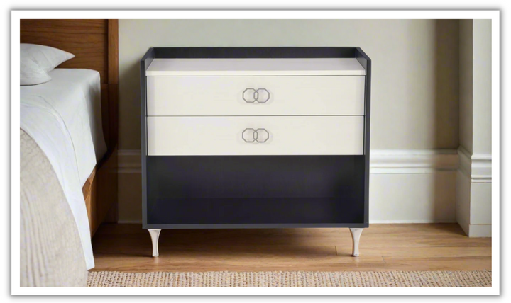 Bernhardt Silhouette 2-Drawer Dual-Tone Nightstand
