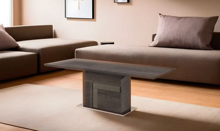 Portofino Wooden Extendable Dining Table In Brown - Jennifer Furniture