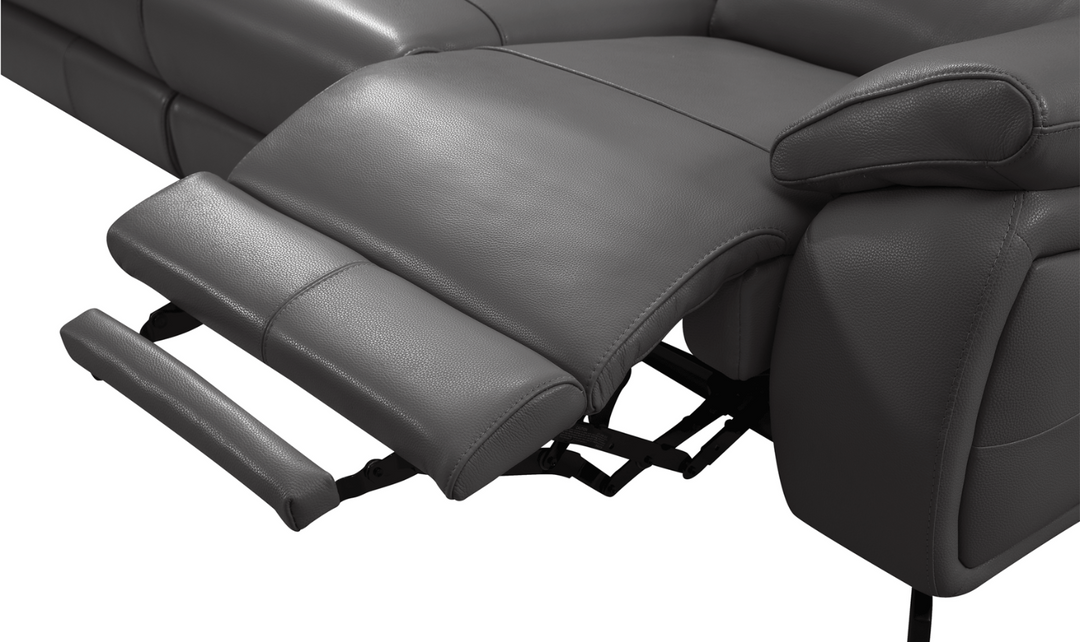 ESF Italia Jake 3 Seater Leather Electric Recliner Sofa with Cushion Arms