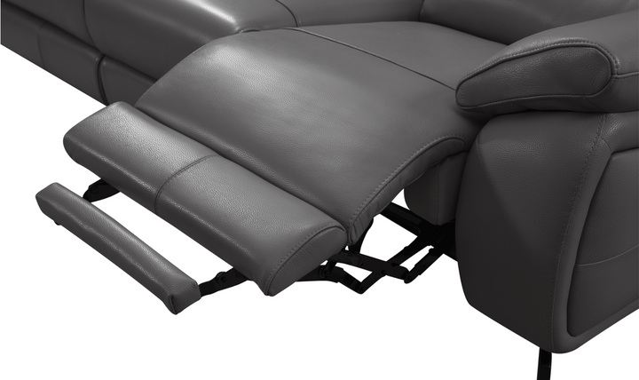 ESF Italia Jake 3 Seater Leather Electric Recliner Sofa with Cushion Arms