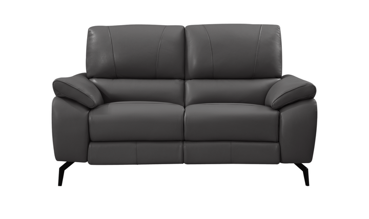 ESF Italia Jake Leather Electric Recliner Loveseat With Cushion Arms
