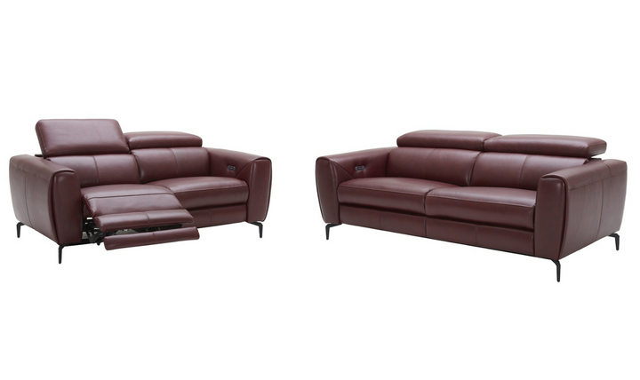 Jennifer Italia Azur Leather Power Reclining Living Room Set (Sofa + Loveseat + Chair)