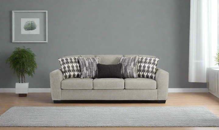Avenal Park 3-Seater Fabric Sofa With Box Cushions- Jennifer Furniture