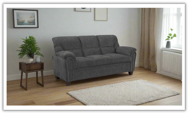 Coaster Furniture Clemintine 3-Seater Stationary Fabric Sofa- Jennifer Furniture