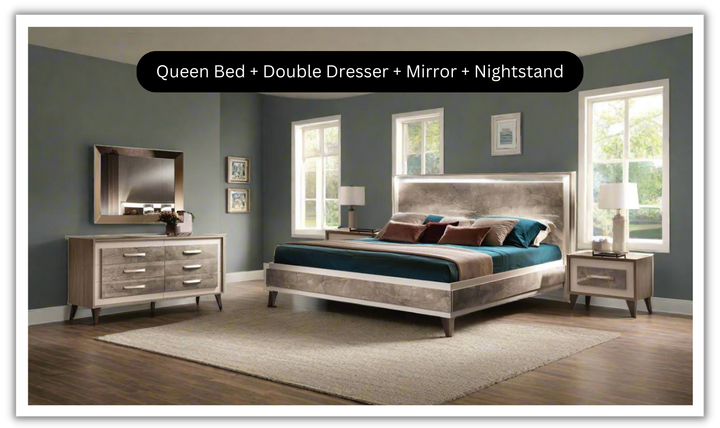 ESF Furniture ArredoAmbra Platform Bedroom Set (King / Queen Size)