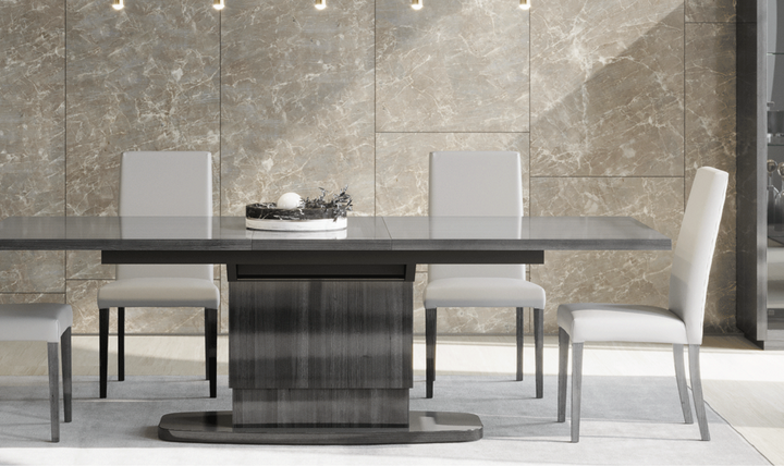 ESF Italia Vulcano Fabric Upholstered Dining Chair In Gray